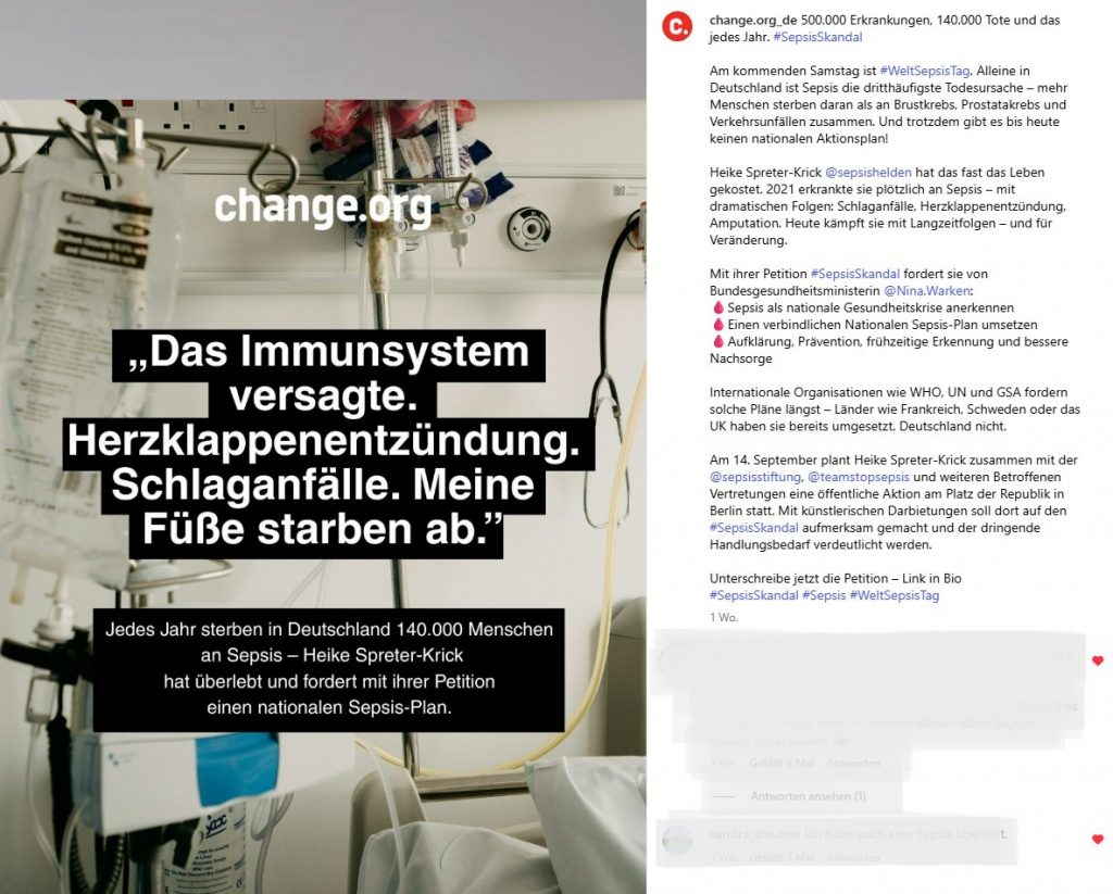 change.org Petition Sepsishelden