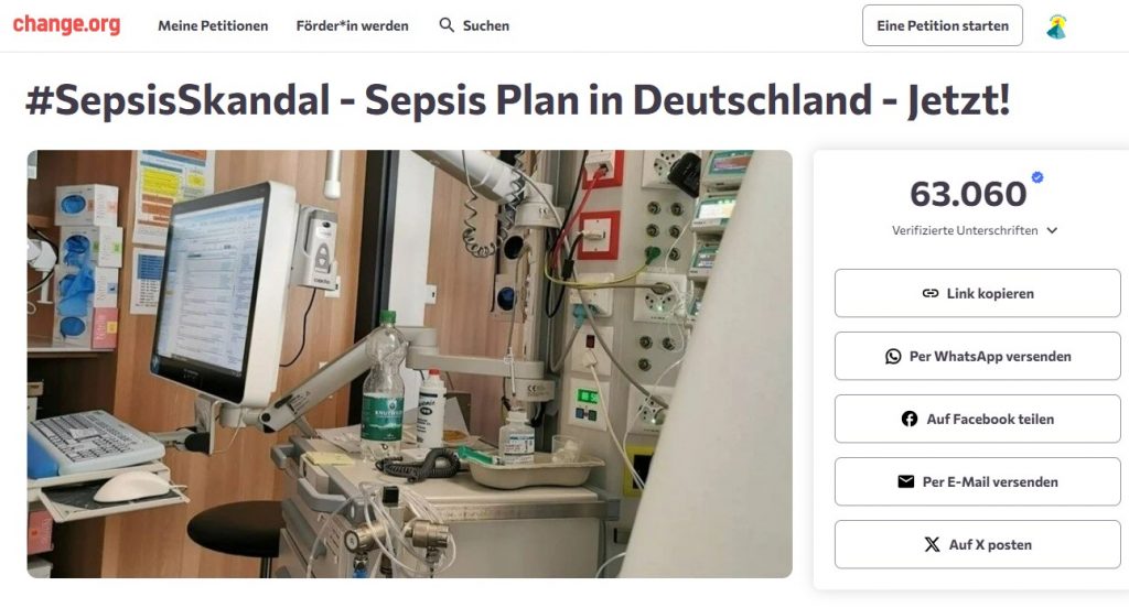Sepsishelden change.org Sepsis-Petition 2025